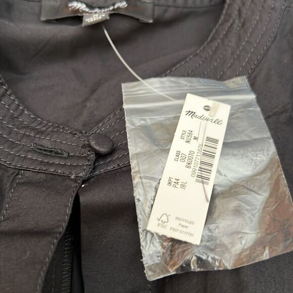 NWT Madewell Dress Flutter Sleeve Button Front Mini M - Picture 9 of 11
